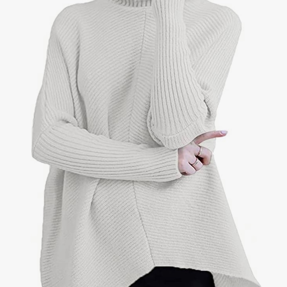 Turtleneck Long Sleeve Casual Pullover Sweater